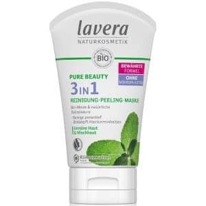 lavera Pure Beauty 3in1 Reinigung Peeling Maske Gesichtspeeling